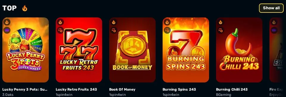 Rocketplay: Spielelobby (Screenshot von rocketplay.com)